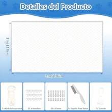 Red de balcón para Mascotas,Red de  para Gatos,Red Antipájaros para Balcón,Barrera para Perros,Malla de Nailon para Mascotas,Adecuado para Balcones, Ventanas, Escaleras (6M*3M) - 6M*3M - Ver 3