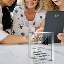 1 Piece 2D Flat Hairstylist Desk Sign Decoration, Suitable For Salon Professionals And Barbers, No Power Needed - Multicolor - View 6