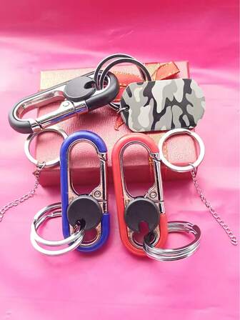 1 pieza Llavero con forma de corazón de acero inoxidable, llavero de moda grabado con láser, único para ti o como regalo