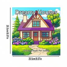 (Phiên bản cao cấp nâng cấp, giấy dày, 20.5 * 20.5cm) "Sách tô màu Ngôi nhà mơ ước: 22 trang thư giãn", Thích hợp cho các cặp đôi và gia đình, thích hợp cho các bữa tiệc, Ngày lễ tình nhân, sinh nhật và các ngày lễ khác. Đồ dùng học tập và vẽ tranh, 22 trang, sách, sách tô màu, đồ dùng học tập, trường học, Giáng sinh, Halloween, sinh nhật, quà tặng tựu trường, sách tô màu, đồ dùng nghệ thuật - Mảnh duy nhất - Xem 3