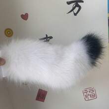Peluca de cola eléctrica controlada por voz, estilo anime súper lindo, piel sintética para cosplay, Halloween, día de San Valentín, disfraces de carnaval, diseño divertido, material duradero, tapiz de árbol de Navidad, decoración de pared, diadema de calabaza, diadema de orejas de animal para amigos de Halloween, disfraz de cosplay - Rojo y blanco - Ver 4