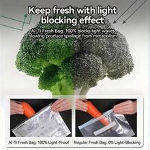 10个可重复使用的铝箔冰箱保鲜袋，适用于冰箱或冷冻室，3种尺寸的自封袋，可用于存放水果、蔬菜、肉类、谷物、坚果、零食等，食品保鲜，厨房用品，图案随机 - 彩色 - 查看 4