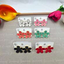 1 件装优雅不锈钢休闲个性化水滴耳环，女士适用。送给姐妹、女性的完美礼物，适合日常佩戴，也适合作为情人节、母亲节等节日礼物。耳环经久耐用。 - 彩色 - 查看 4