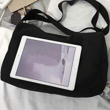 Large Capacity Lunch Bag, Casual Fashion Handbag, Portable Messenger Bag, Student Backpack, Large Capacity Multi-Function Shoulder Bag, Solid Color Minimalist Fashion Commuter Bag, Can Fit Lunch Box, Books And Laptop Crossbody Bag. - Multicolor - View 1