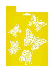 Delta Creative Stencil Mania Stencil, 7 x 10 Pulgadas, 970820710 Mariposas,36979316 - Multicolor - Ver 2