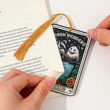 Whimsical Raccoon Bookmark With Tassel - Unique Animal Design, Perfect For Book Lovers, Suitable For Book Clubs, Gifts, And Everyday Reading - Multicolor - View 6