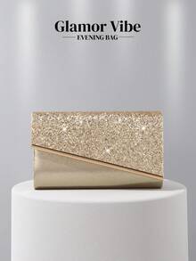 Bolsa leve, casual de negócios com decoração de strass, mini bolsa com cordão, bolsa transparente, moderna, bolsa de pérolas falsas, bolsa de noite, bolsa de jantar glamourosa, elegante, requintada, silenciosa, luxuosa, strass para festeira, mulher, noiva, perfeita para festa, jantar/banquete, vestido de festa de Natal, combina perfeitamente com roupa de ano novo, combina perfeitamente com vestidos de festa para mulheres - Ouro - Ver 10