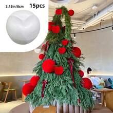 8cm/3.15in 15pcs/Pack Handmade Foam Apple Christmas Ornaments, Hanging Decorations Suitable For Christmas Eve Gifts, DIY Crafts For Christmas Tree