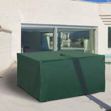 Outsunny Protective Cover For Garden Furniture, Green 600D Oxford Fabric, 135 X 135 X 75 Cm, Waterproof And UV Resistant - Green - View 2