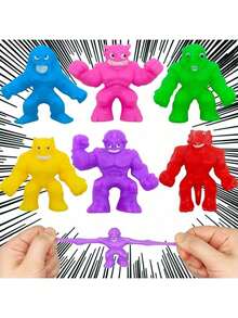 1/5/10/15/20/30/40Pcs Mini Stretch Monster Squishes Toys Random Styles,Birthday Gift,Party Gift, Sock Filler, Happy Man Toy Party Discount, Sensory Gel Toy, Autism,Elastic Toy And Good Bag Stuffers Prizes,Halloween And Christmas Gifts - Multicolor - View 3