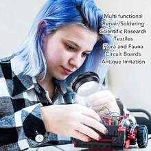 Microscopio Digital USB AF Portátil, Magnificador de Mano Plegable 500X Aumento con 8 Luces LED Que Sostienen la Lupa con una Pantalla de 2 "Compatible con PC,36981606 - Multicolor - Ver 2