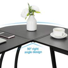 58 L Shaped Desk Corner Computer Gaming Laptop Table Workstation Office Desk - trắng - Xem 4