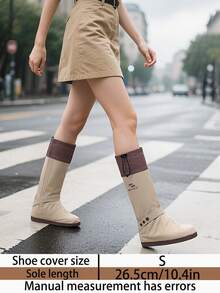 1 Pair Waterproof Anti-Slip High-Top Shoe Covers, Available In Multiple Sizes, Suitable For Hiking, Rainy/Snowy Weather, Muddy Terrain, Travel Essential, Also Suitable For Camping, Gardening, Farming And Other Activities Insulation, Galentines, Puppy, Carnival,Spring Summer Picks,Brides Maid Gifts,Room,Bedroom Decor,Beach,Travel,For Men,For Women,Vacation,Women's Day,Travel Essentials,Wedding Favours,Y2k,Bedroom,Car Accessories Women,Kitchen Decor,Cute Stuff - Multicolor - View 9