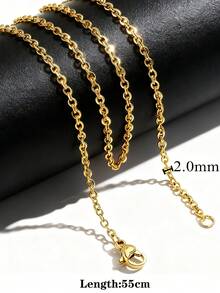 10 Pcs/Lot 304 Stainless Steel 2mm/1.5mm Wide Link Chain Stainless Steel Chain Necklace Ladies/Men Pendant DIY Jewelry Accessories Necklace - 10pcs - View 18