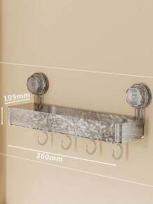Wavy Suction Cup Bathroom Shelf, Wall Mounted Washroom Vanity Storage Rack Without Drilling - Multicolor - View 12