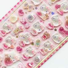 浮雕宝石贴纸，钻石手机壳装饰贴纸，可爱DIY手工日记贴纸，卡通可爱创意贴纸，手机贴纸，日系漫画创意装饰手机壳，行李箱贴纸（部分款式可能存在色差，随机发货）