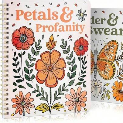 1 Picture Book - A Fun Coloring Book With Floral Patterns, Bringing Endless Laughter - The Perfect Gift For Ladies