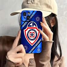 Funda para teléfono Cruz Azul con diseño de corazón y logotipos dinámicos del club, ideal para teléfonos ,  17,  16 Pro Max,  15 Pro Max,  13 y  12. Fabricada con TPU resistente para una protección superior contra golpes y caídas. Perfecta para aficionados al deporte, cumpleaños, regalos familiares o para demostrar tu cariño en estas fiestas. - Negro - Ver 1