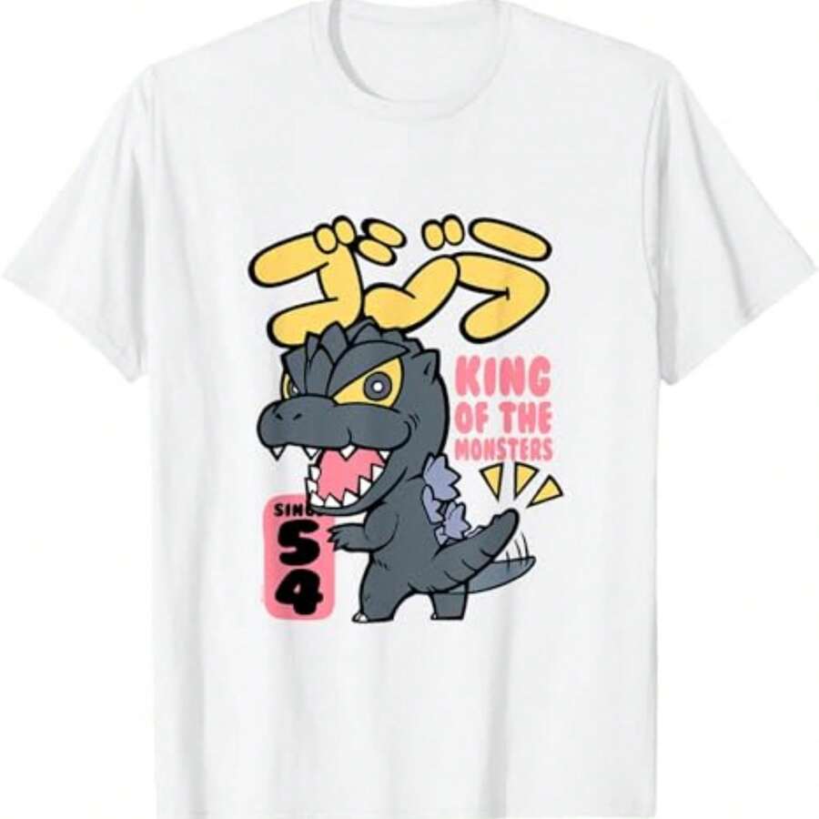 Godzillas Chibis King Of The Monsters T-Shirt - 白色 - 查看 1