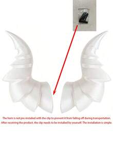 1 Cặp Mũ đội đầu hình sừng quỷ bằng nhựa kiểu retro, phụ kiện cosplay Gothic, được chế tác với thiết kế thẩm mỹ cổ điển, nhẹ và thoải mái, lý tưởng cho các bữa tiệc Halloween, lễ hội hóa trang, biểu diễn sân khấu, cosplay và trang phục ngày lễ. Những chiếc sừng trang trí độc đáo tạo thêm vẻ tinh nghịch nhưng cũng đầy bí ẩn, hoàn hảo cho phụ nữ và các cô gái yêu thích những phụ kiện sáng tạo, bắt mắt. - Nhiều màu - Xem 2