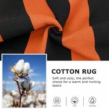 Fall Door Mat 27.5inch X 43inch Orange Black Striped Area Rug Washable Front Porch Rug Striped Door Mat Outside Entrance Entryway Doormat For Fall, Halloween, Than1ks 1giving Porch Decor,One-Size,OrangeFFBlackssstripe24inchx38inchRectangular - 橙黑條紋 24吋x38吋長方形 - 查看 7