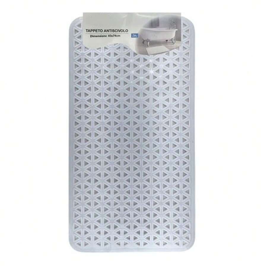 OISE ART STORE Tappeto Antiscivolo Intreccio Geometrico Bianco Per Vasca Da Bagno Doccia 40x74cm 10797 - - Multicolore - Visualizzare 1