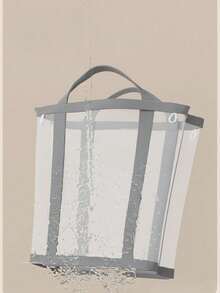 多功能可折叠网状洗衣篮，带提手 - 便携式收纳袋，节省空间，适用于衣物收纳，居家、洗衣房、浴室、房间、宿舍、旅行 - 长方形，洗衣房配件 - 彩色 - 查看 9