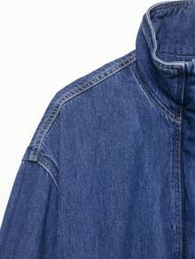 DEEKA Women's Fashionable Casual Denim Jacket, European And American Style, Spring/Summer - Blue - View 5