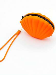 New Shell Shaped Coin Purse Lipstick Case Card Holder Bluetooth Earphone Storage Bag Handheld Soft Silicone Card Key Coin Pouch Multi-Functional Waterproof Silicone Storage Bag Holiday Gift For Women Money Wallet Mini Wallet Purse Wallet Small Wallet Wristlet Wallet Coin Wallet - Multicolor - View 4