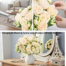 1/2/4/8/12 Packs Peonies Artificial Flowers, Mixed Pink Artificial Peonies, Silk Peonies Flowers Fake Peonies Artificial Flowers Peonies Bouquet For Centerpiece Table Wedding Party Home Decor - 黃色 - 查看 7