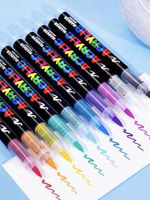GuangNa Direkt-Flüssigtusche Acrylfarb-Marker, 360/288/240/168/120/100/72/60/48/36/24/12 Farben, leuchtende Acrylfarb-Marker, geschmeidiger Tintenfluss, umfassende Farbklassifizierung, stapelbare Farben, starke Deckkraft, Filzstift Schreibwaren Set, geeignet für Leinwand, Felsmalerei, Holz, Stein, Glas, Keramik, Textilmalerei, DIY Basteln, Schulsachen, praktische Tasche für Aufbewahrung und Mobilität - Sätze - Übersicht 5