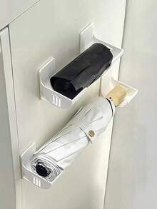 2个装壁挂式塑料垃圾袋架，耐用塑料材质，节省空间的厨房和浴室收纳方案 | 壁挂式置物架 - 彩色 - 查看 4