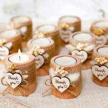 10 Pack Tealight Candle Holders Wedding Favors Guests - Return Gifts Bridal Shower, Party Favors Adults Guest, Thank You Gifts - Decorative Table Centerpiece - 10 Pack - 查看 7