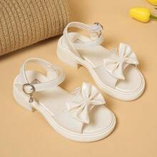2026新款夏季女童蝴蝶结公主软底防滑中大码时尚百搭凉鞋 - 白色 - 查看 12
