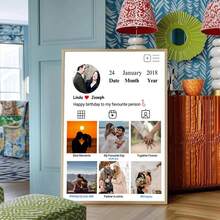 1 pièce Collage photo personnalisé pour la Saint-Valentin, décoration pour la maison, cadeau de la Saint-Valentin, affiche personnalisée, photos personnalisées, articles personnalisables, décoration de chambre, cadre en option.