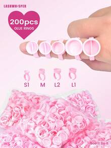 100pcs/Pack Disposable Glue Cups, Suitable For Eyelash Extension And Tattoo Ink - Eyelash Glue Cups, Eyebrow, Lip And Eyeliner Pigment Cups - Multicolor - View 1