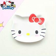 1pc Sanrio Hello Kitty Porcelain Serving Tray, Oval Polished White Plate With Red Bow Decor, Multifunctional Jewelry Holder Dish, Ideal For Holidays And Gifts, Especially Christmas And Thanksgiving, Made Of Shatterproof Material, Also Can Be Used As A Coffee Or Afternoon Tea Tray - Multicolor - View 11