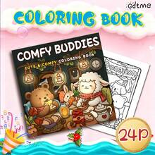 Libro para colorear de 24 páginas con dibujos lindos e interesantes para niños, dibujos relajantes de comportamientos inusuales, pesca en el río, regalo ideal para entusiastas de colorear, adecuado para Año Nuevo, regreso a la escuela, regalos de cumpleaños, artículos de papelería - Mis amigos (comportándose de manera extraña) - Ver 20