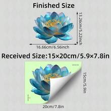 BRUP 1pc Green Light Luminous Lotus Toilet Sticker, Lifelike Plant-Themed Sticker, Removable Self-Adhesive PVC Sticker, Suitable For Toilet Lids And Water Tanks In Bedrooms And Bathrooms, Creative Luminous Sticker