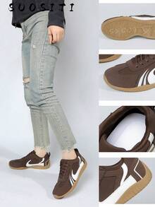 Women's New Lightweight Comfortable Casual Outdoor Skateboard Shoes - Brown - View 7