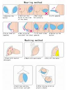 ideaCCSZ 5cm Thick Adhesive Bra, Invisible Bra, Bust Enhancing, Push Up, Shaping Small Bust Strapless Bra, Enhancing Cleavage, Suitable For Strapless Dresses, Evening Gowns, Wedding Dresses, Super Lifting Push-Up Bra - Multicolor - View 10