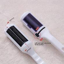 1pc Manual Static Dry Cleaning Brush - No Electricity Needed, Efficient Lint & Dust Remover For Clothes, Bedding, Pet Hair - Durable Plastic, Ergonomic Handle, Ideal For Home & Travel Use, Clothes Cleaning Tool, Sleek Design, Sturdy Construction, Lint Remover For Clothes, Lint Brush, Dog Hair Remover, Hair Removal Roller, Roll Cleaner, Clothes Lint Remover, Machine Against Lint, Lint Trimmer, Lint Remover - White - View 6
