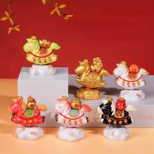 2026 New Bestselling Item - Cute Cartoon "Rolling Wealth" Feng Shui Decoration Statue, Office Desk Ornament, Symbolizing Good Fortune, Chinese New Year Gift For Colleagues, Boyfriends And Girlfriends (Pipes, Machinery, Office Desk Accessories)