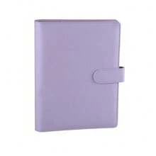 A5皮革活页笔记本，6孔活页笔记本封面，适用于A5内芯纸，可替换内芯的个人计划活页夹封面，带磁性按扣（不含内芯） - 彩色 - 查看 5