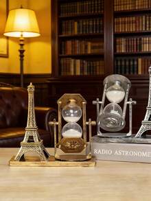 1pc Vintage Iron Tower Rotating , Eiffel Tower Shaped Timer, Kinetic Ball, Ferris Wheel Home Decor, Suitable For Housewarming, Living Room, Office, Desk, Romantic Anniversary Gift For Couples, Suitable For Relatives, Friends, Housewarming, Birthday, Thanksgiving, Valentine's Day ( Style Random) - Multicolor - View 4