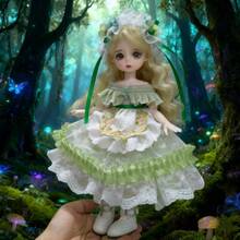 New 6-Inch BJD Doll Clothes, 30cm Doll Dress & Jacket Set (Doll, Shoes, Socks Not Included)