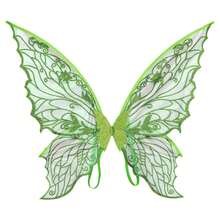 1 pieza Alas de mariposa brillantes, accesorio de disfraz de alas de mariposa con brillo para fiesta de carnaval, boda, disfraz de hada, alas de mariposa doradas y coloridas, regalo de cumpleaños - multicolor - Ver 8