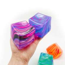 Flowing Water Pattern Ice Cube Squeeze Toy, Malt Candy Stress Relief Toy, Ice Cube, Malt Candy Kneading Music, Stress Relief Tool - Multicolor - View 4