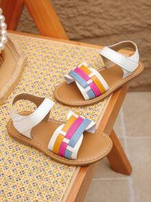 2026 New Colorful Flat Sandals For Girls, Soft Rubber Sole, Beach/Camping/Party/Princess Shoes - Multicolor - View 2