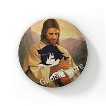 58mm 新款趣味动漫《丧女》黑木智子后室徽章胸针，动漫抱枕胸针，包包配饰装饰，朋友礼物，圣诞风格 - 58 mm - 查看 8